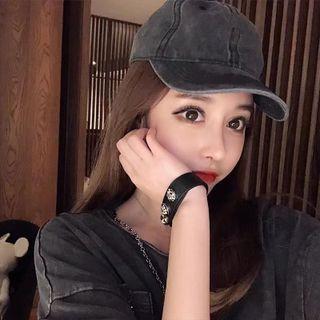 Denim Baseball Cap Black - One Size