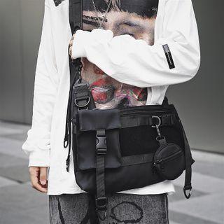 Set: Plain Crossbody Bag + Pouch + Round Coin Purse