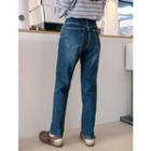 Brushed Fleece-lined Tapered Jeans