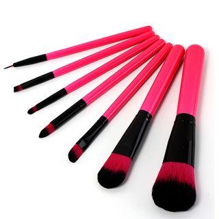 Set Of 7: Makeup Brush Set Of 7: Rose Pink - One Size