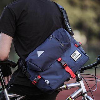 Buckled Messenger Bag Blue - One Size
