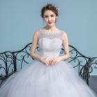 Embellished Sleeveless Wedding Ball Gown