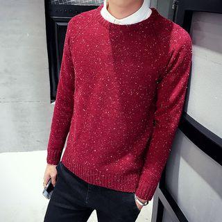 Long-sleeve Glitter Knit Top