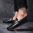 Genuine Leather Print Loafers