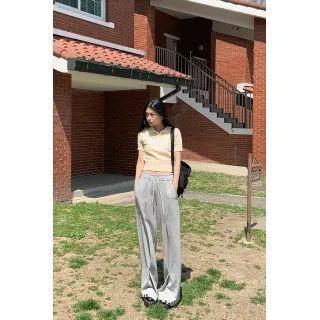 Couple Pleated Button-hem Sweatpants
