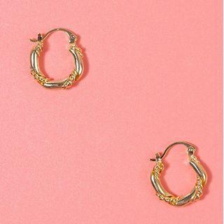 Twisted Alloy Hoop Earring 1 Pair - Earring - Gold - One Size