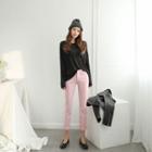Pink Slim-fit Pants