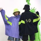 Two-tone Drawstring Hem Windbreaker