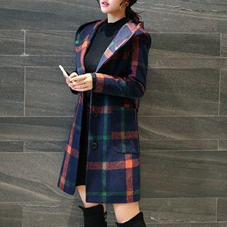 Long Plaid Coat