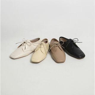 Square-toe Derby Loafers