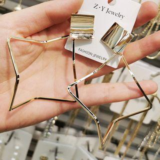 Metal Dangle Earring 1 Pair - Gold - One Size