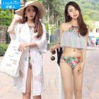 Set: Ruffle Bikini + Light Jacket