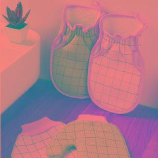 Plaid Bath Mitt