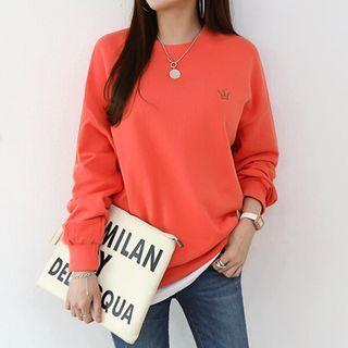 Crown Embroidery Sweatshirt