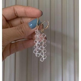 Faux Crystal Dangle Earring 14k - Earrings - 1 Pair - One Size
