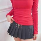 Inset Shorts Pleats Cheerleading Micro Miniskirt