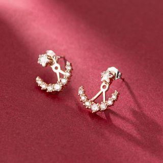 Star Rhinestone Sterling Silver Swing Earring