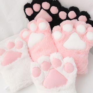 Fluffy Cat Paw Glove