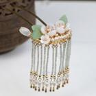 Faux Pearl Flower Fringed Hair Stick