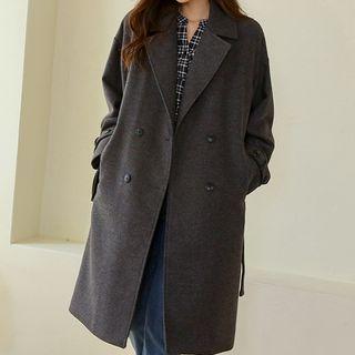 Double-breasted Belted-cuff Coat