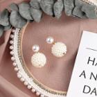 Faux Pearl Dangle Earring 180213-hxn - One Size