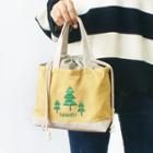 Tree Print Drawstring Canvas Lunch Bag