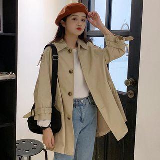 Single-breasted Trench Jacket Almond - One Size