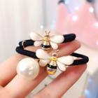 Faux Pearl Bee Hair Tie As Shown In Figure - One Size