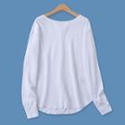 Plain Asymmetrical Sweatshirt