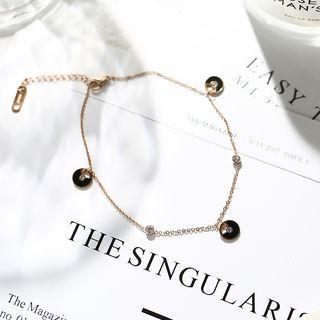 Rhinestone Anklet As Shown In Figure - One Size