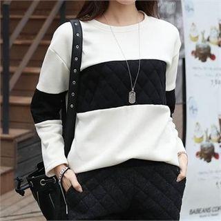 Color-block Fleece-lined T-shirt