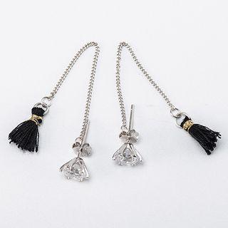 925 Sterling Silver Tasseled Drop Earring