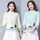 Chinese Button Lined Blouse