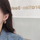 Layered Alloy Hoop Earring 1 Pair - Earrings - Gold - One Size