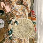 Straw Round Bag / Scarf / Set