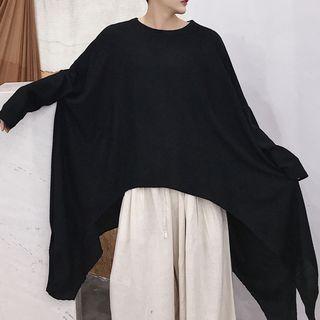 Dip-back Oversized Sweater Black - One Size
