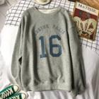 Numbering Sweatshirt Light Gray - One Size