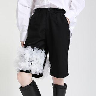 Mesh Ruffle Shorts