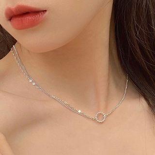 Hoop Stainless Steel Choker 1 Pc - Hoop Stainless Steel Choker - Silver - One Size