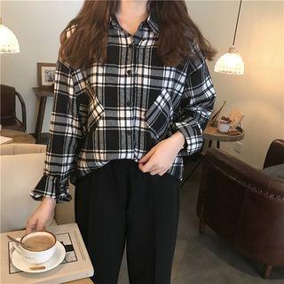 Check Long-sleeve Loose-fit Shirt