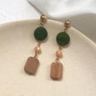 Wooden Bead Dangle Earring 1 Pair - As Shown In Figure - One Size
