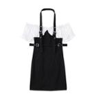 Mock Two-piece Cold-shoulder Mini Shift Dress