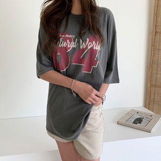 84 Number Print T-shirt