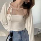 Set : Plain Bandeau + Lace-up Shawl