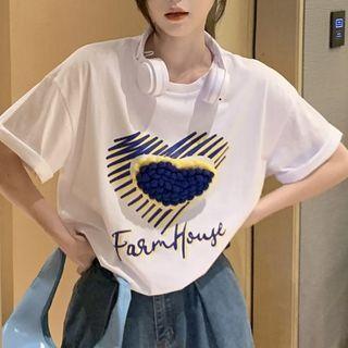 Short-sleeve Blueberry Print T-shirt