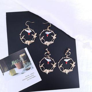 Bird & Branches Hoop Earring