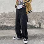 High-waist Splash Straight Leg Jeans