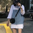 3/4-sleeve T-shirt Dress / Denim Camisole Top