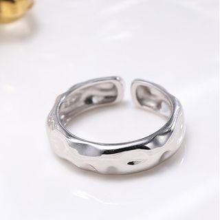 Textured 925 Sterling Silver Open Ring Open Ring - One Size