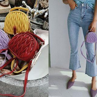 Zipped Mini Hand Bag With Strap